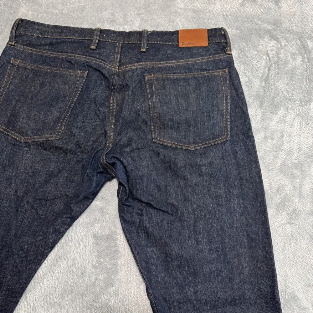 Gap Jeans Mens 36x34 Dark Indigo 1969 Kaihara Japanese Selvedge Slim Button Fly